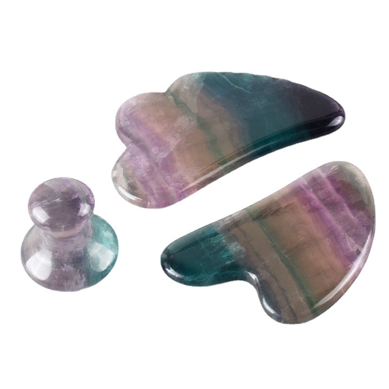 Spa Wellness Beauty - Naturalny masażer jadeitowy Fluorite Gua Sha